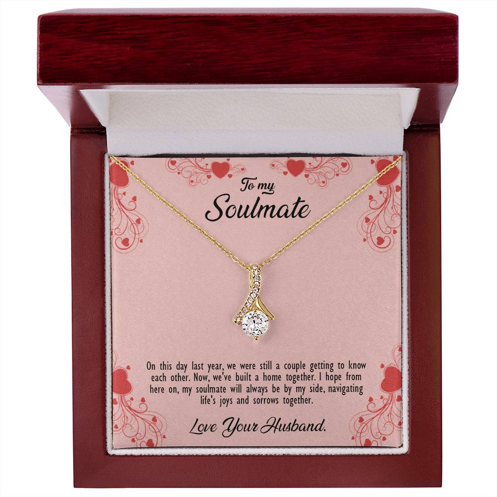 valentine-29b Alluring Beauty Necklace, Gift to my Soulmate with Message Card