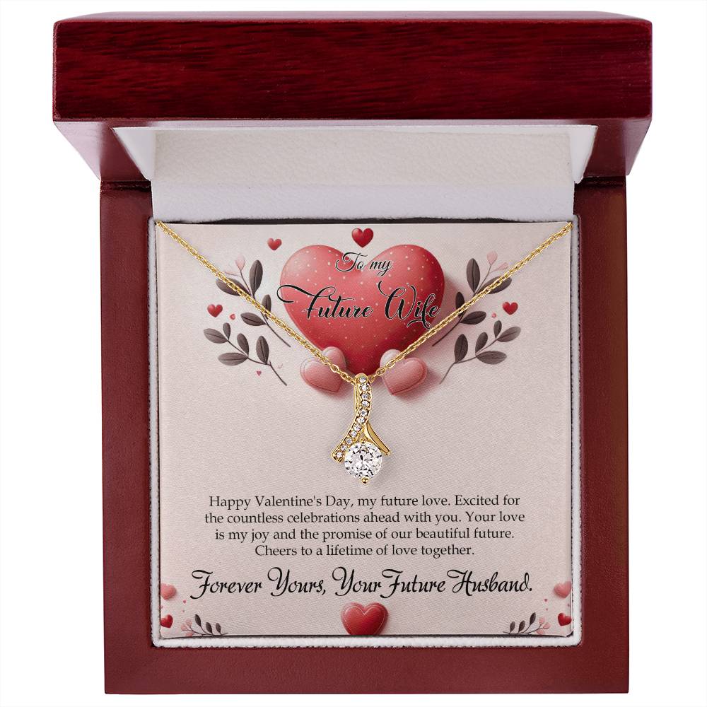 Valentine-st13d Alluring Beauty Necklace, Gift to my Future Wife with Beautiful Message Card