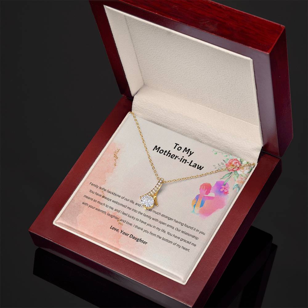 94689b Alluring Beauty Necklace, Gift to my Stepmom with Beautiful Message Card