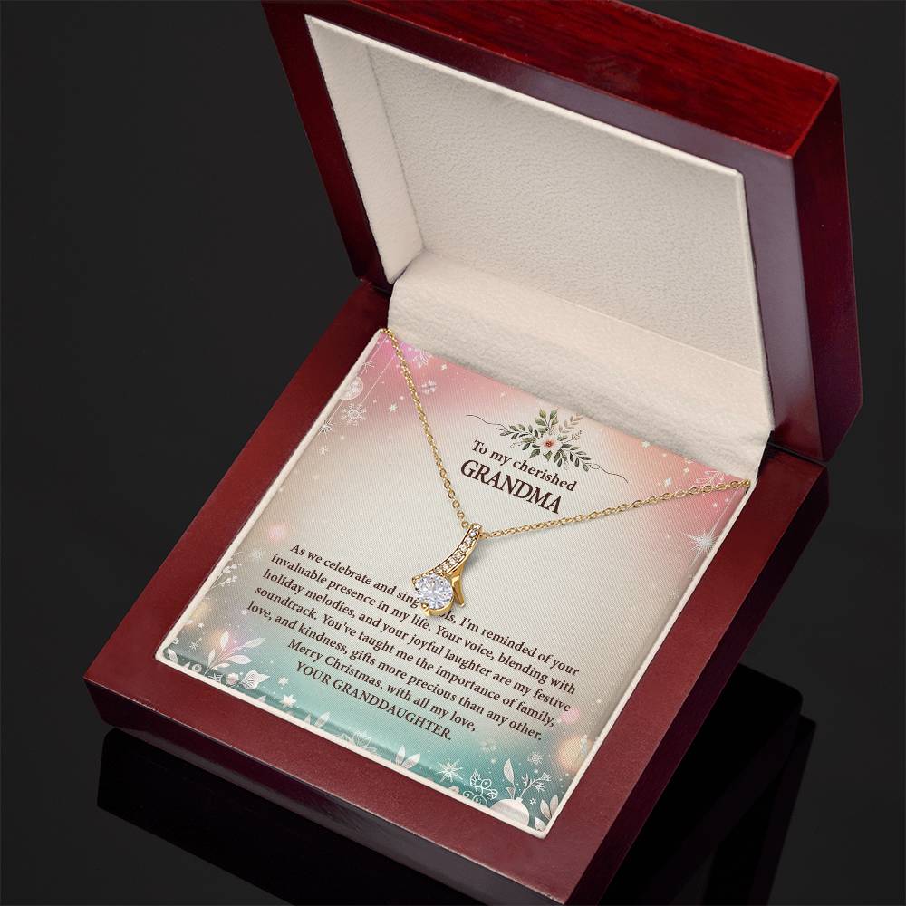 4057d Alluring Beauty Necklace, Gift to my Grandma with Beautiful Message Card