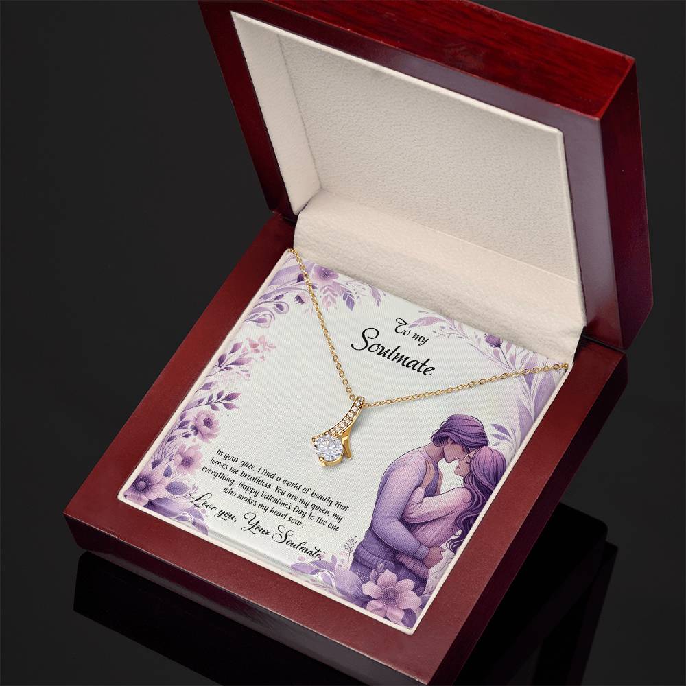 Valentine-st25b Alluring Beauty Necklace, Gift to my Soulmate with Message Card