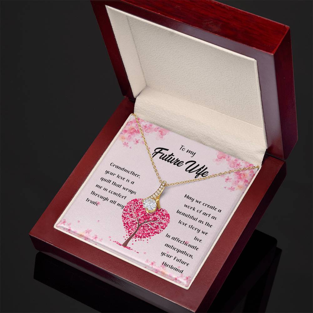 4042b fix Alluring Beauty Necklace, Gift to my Future Wife with Beautiful Message Card