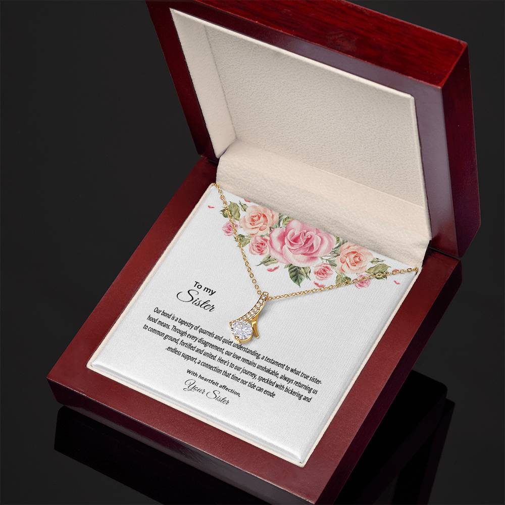 4031c Alluring Beauty Necklace, Gift to my Sister with Beautiful Message Card