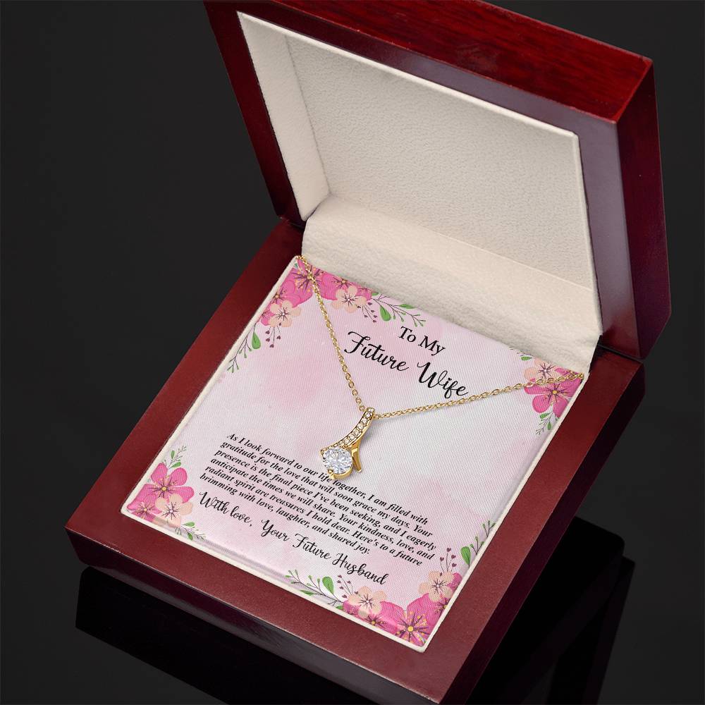 4035b Alluring Beauty Necklace, Gift to my Future Wife with Beautiful Message Card