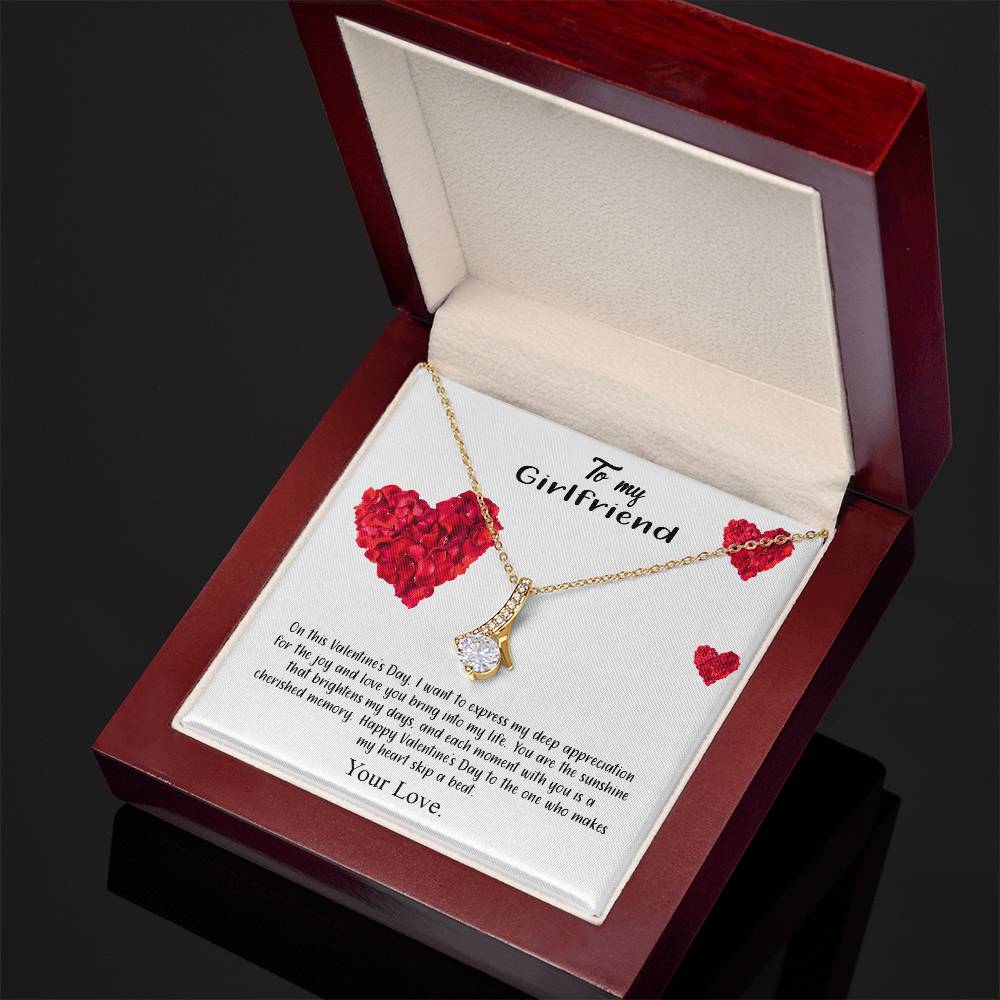 valentine-17c Alluring Beauty Necklace, Gift to my Girlfriend with Beautiful Message Card