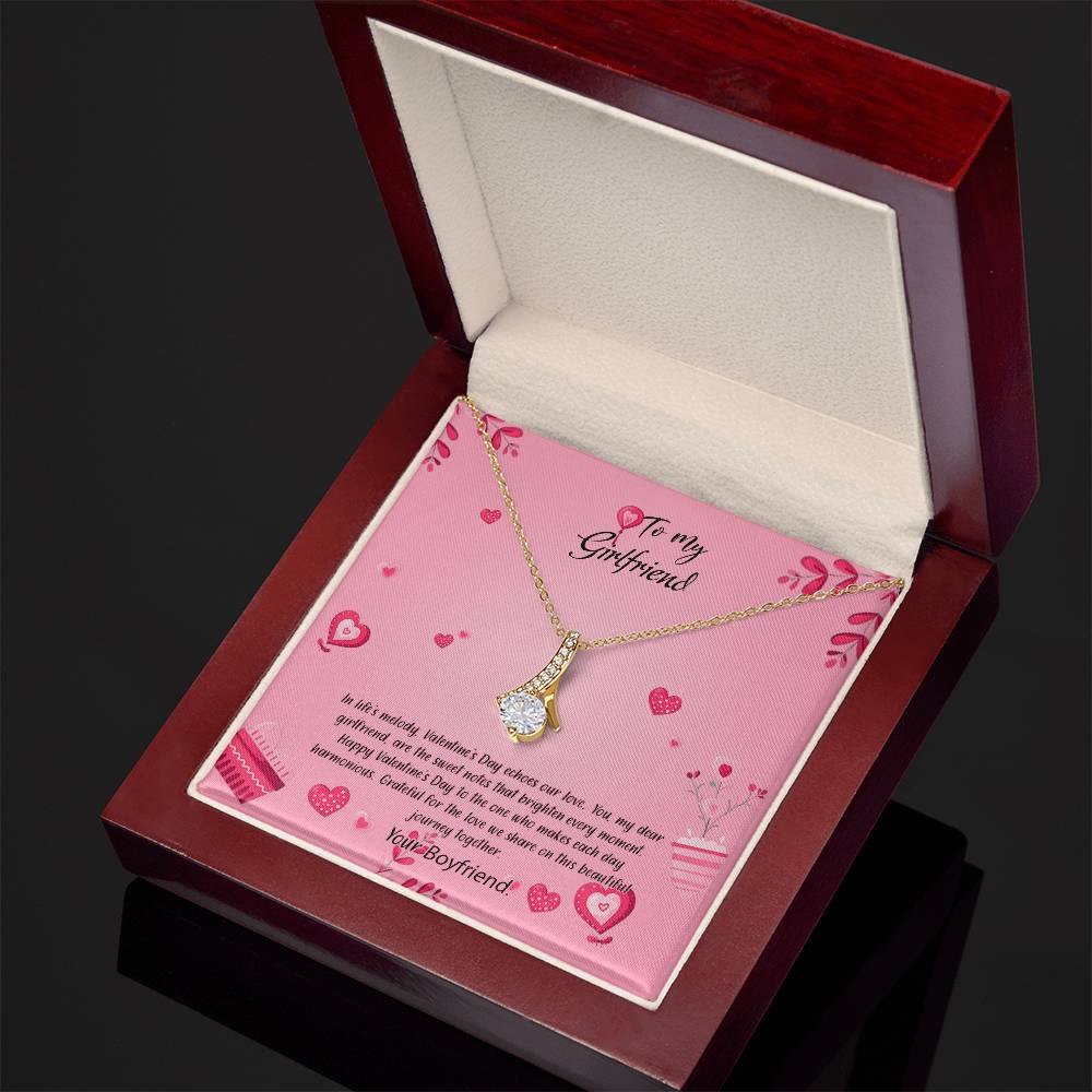 valentine-16c Alluring Beauty Necklace, Gift to my Girlfriend with Beautiful Message Card