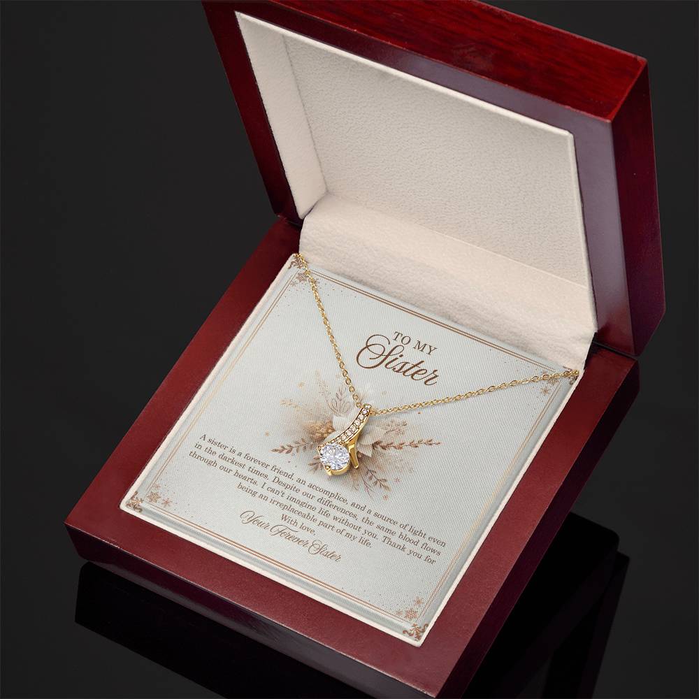 95318b Alluring Beauty Necklace, Gift to my Sister with Beautiful Message Card