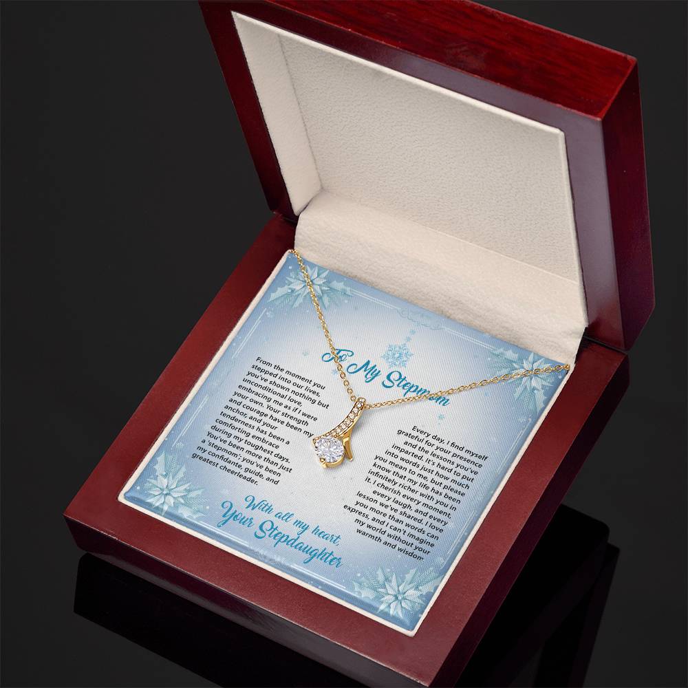 95315 a Alluring Beauty Necklace, Gift to my Stepmom with Beautiful Message Card