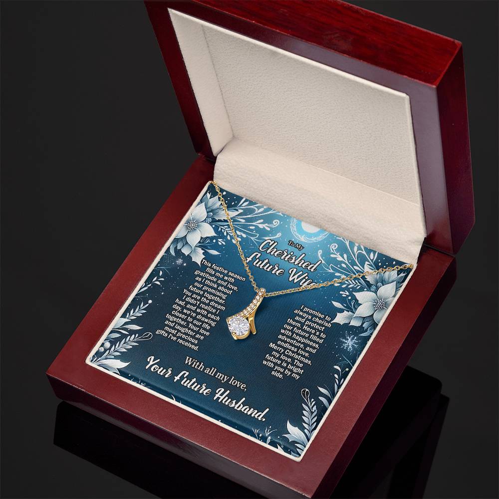 4046b Alluring Beauty Necklace, Gift to my Future Wife with Beautiful Message Card