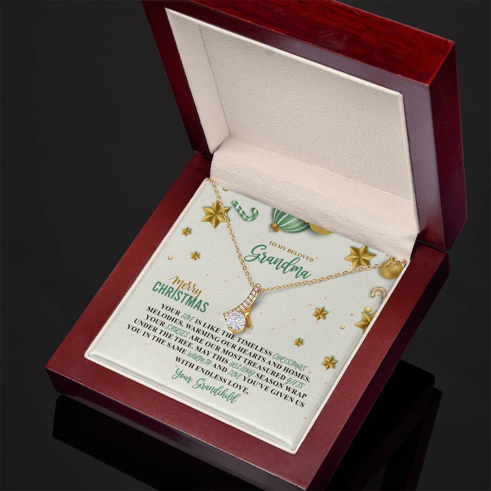 94387c Alluring Beauty Necklace, Gift to my Grandma with Beautiful Message Card