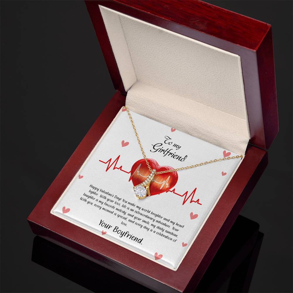 valentine-33c Alluring Beauty Necklace, Gift to my Girlfriend with Beautiful Message Card