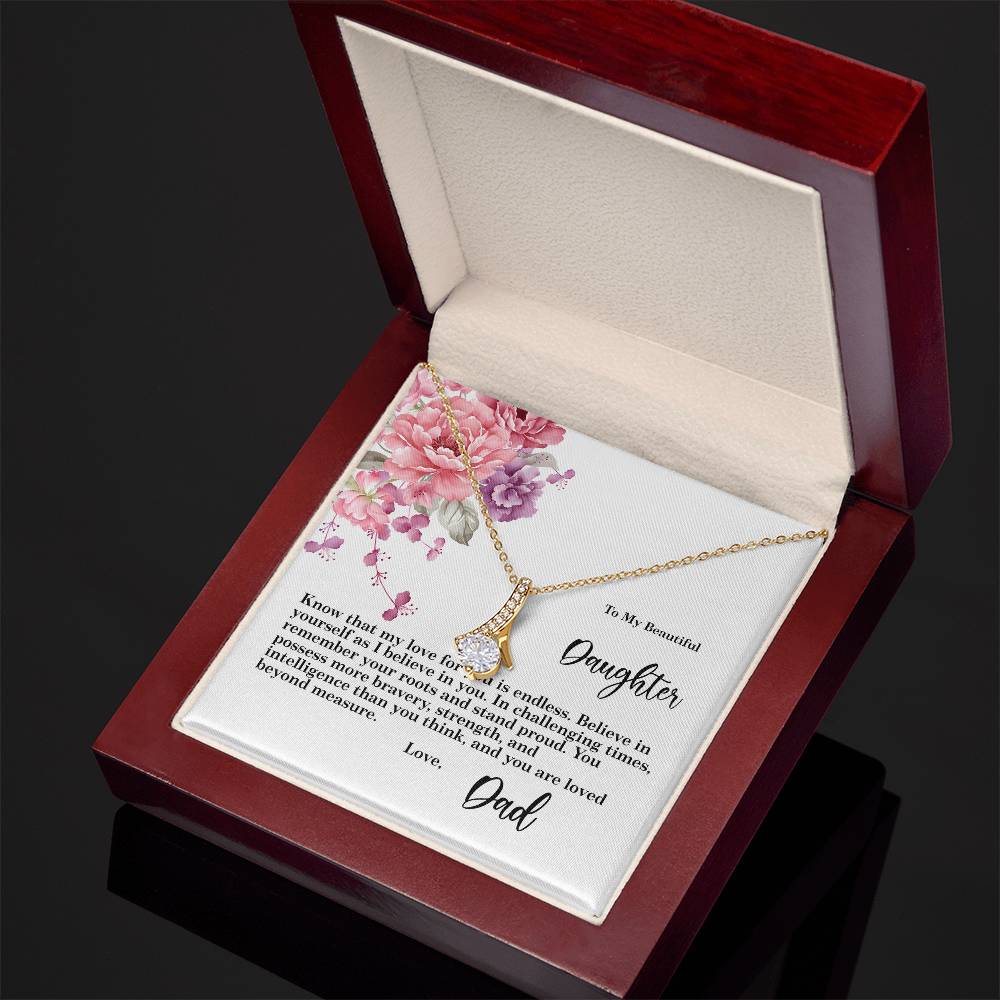 4027b Alluring Beauty Necklace, Gift to My Daughter with Beautiful Message Card