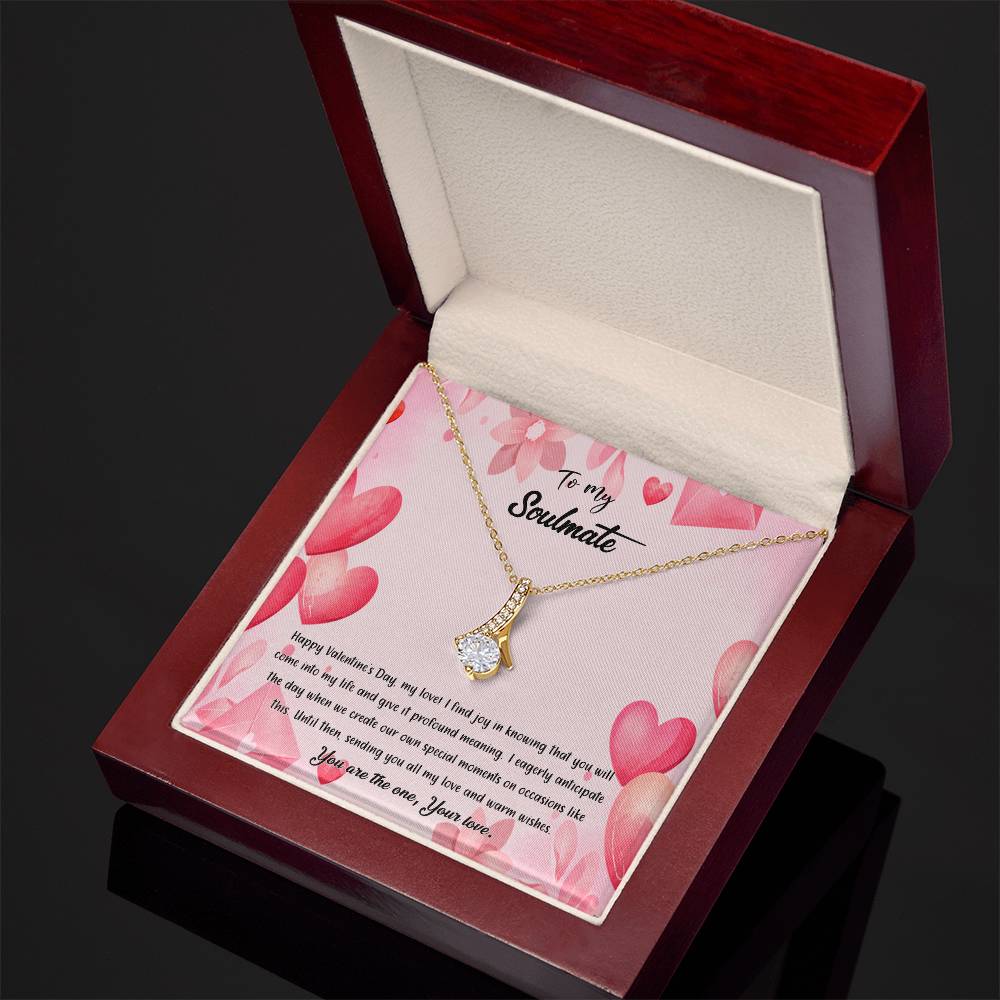 valentine-37b Alluring Beauty Necklace, Gift to my Soulmate with Message Card