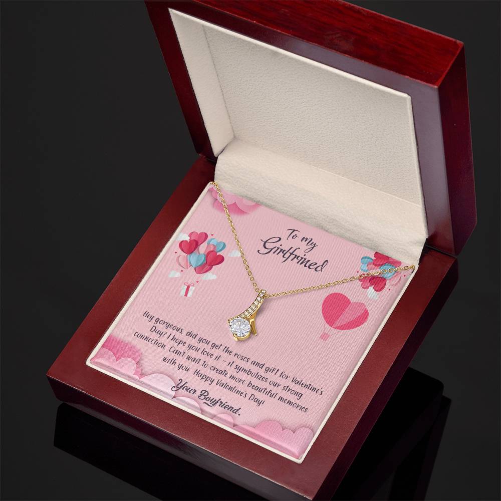 valentine-28c Alluring Beauty Necklace, Gift to my Girlfriend with Beautiful Message Card