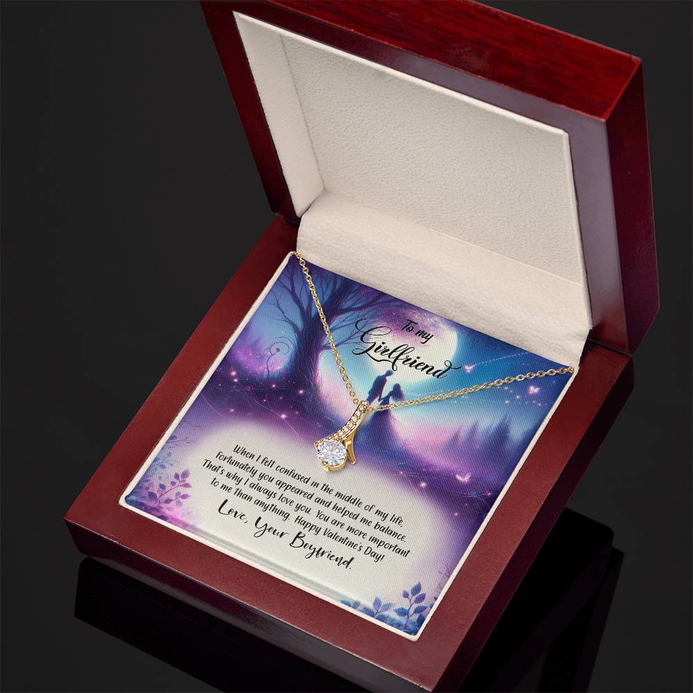 Valentine-st19c Alluring Beauty Necklace, Gift to my Girlfriend with Beautiful Message Card