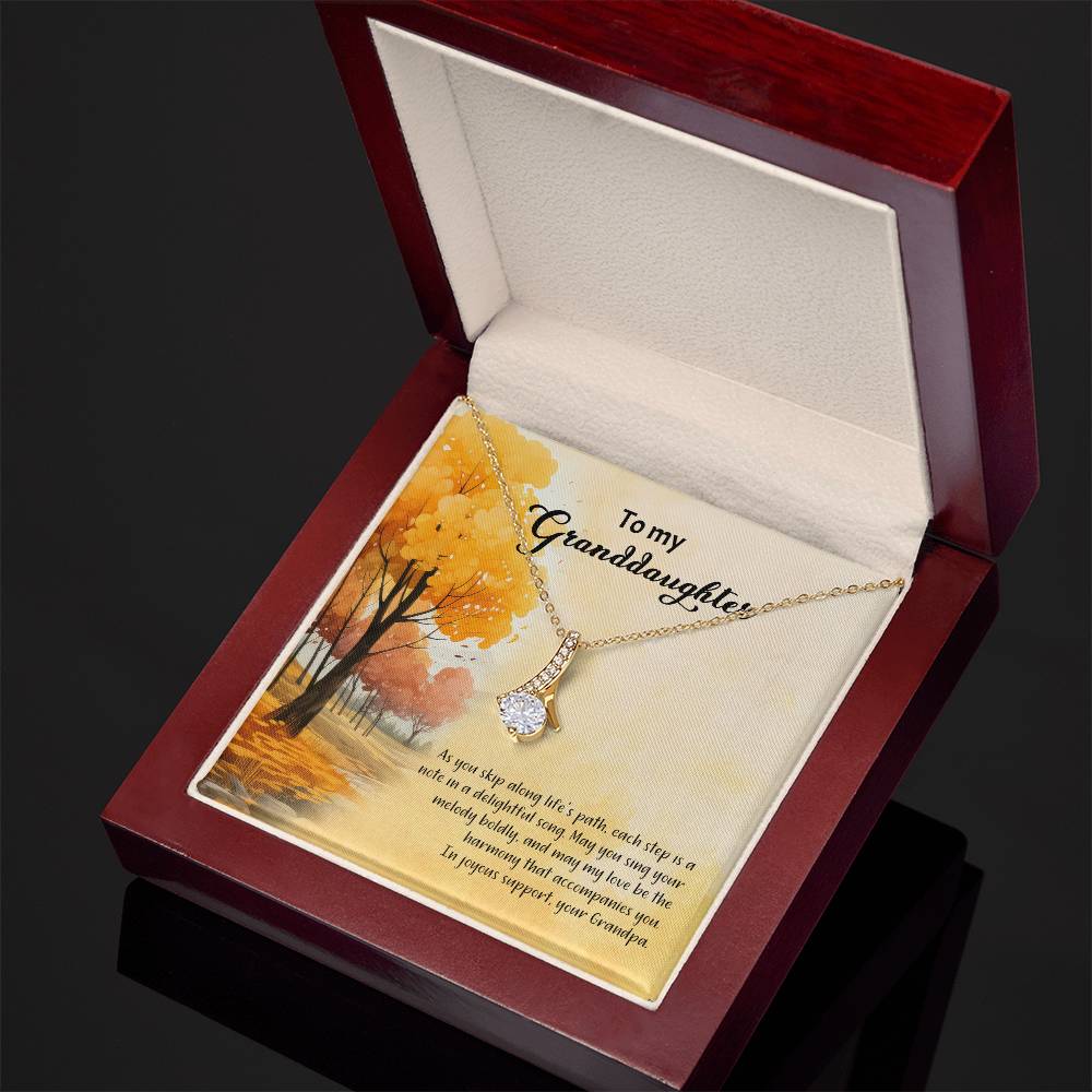 4041d Alluring Beauty Necklace, Gift to my Granddaughter with Beautiful Message Card