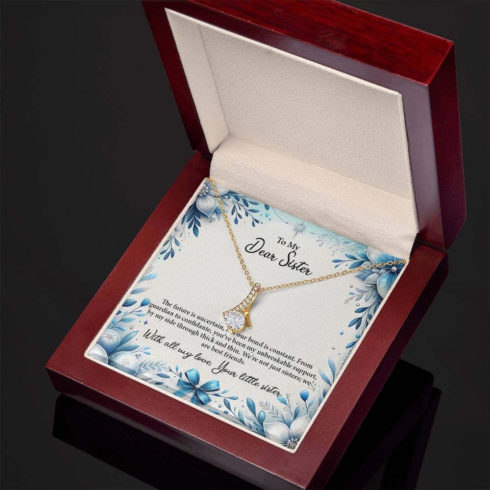 4050d Alluring Beauty Necklace, Gift to my Sister with Beautiful Message Card