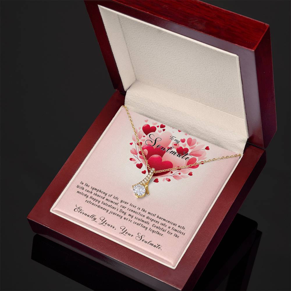 Valentine-st8b Alluring Beauty Necklace, Gift to my Soulmate with Message Card