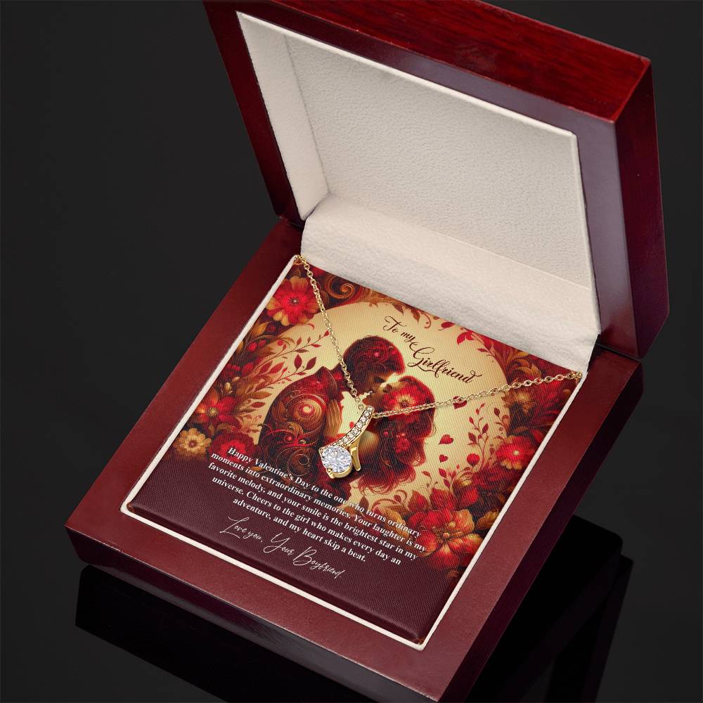 Valentine-st31c Alluring Beauty Necklace, Gift to my Girlfriend with Beautiful Message Card