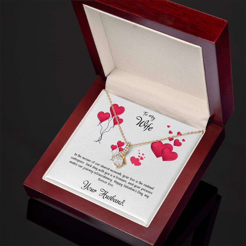 valentine-11a Alluring Beauty Necklace, Gift to my Wife with Beautiful Message Card