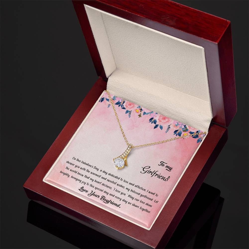 valentine-38c Alluring Beauty Necklace, Gift to my Girlfriend with Beautiful Message Card