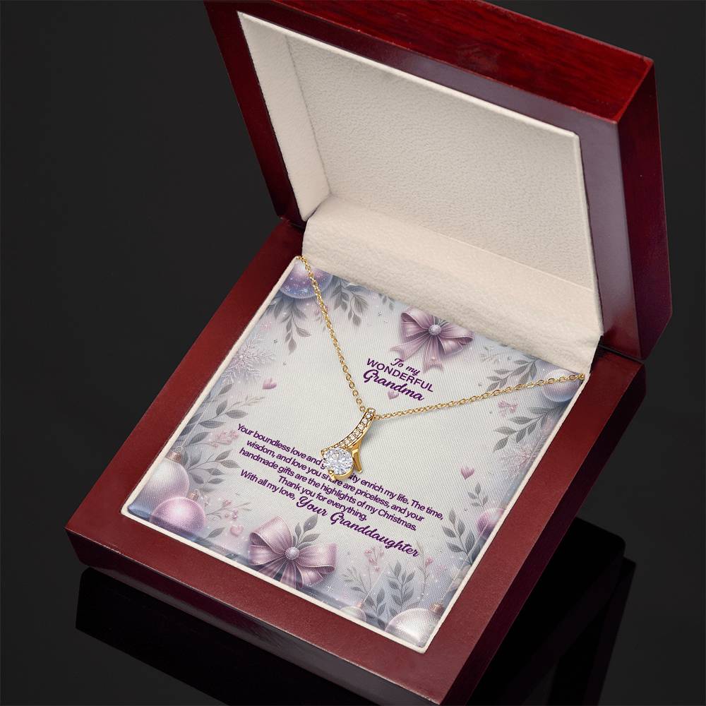 4053d Alluring Beauty Necklace, Gift to my Grandma with Beautiful Message Card