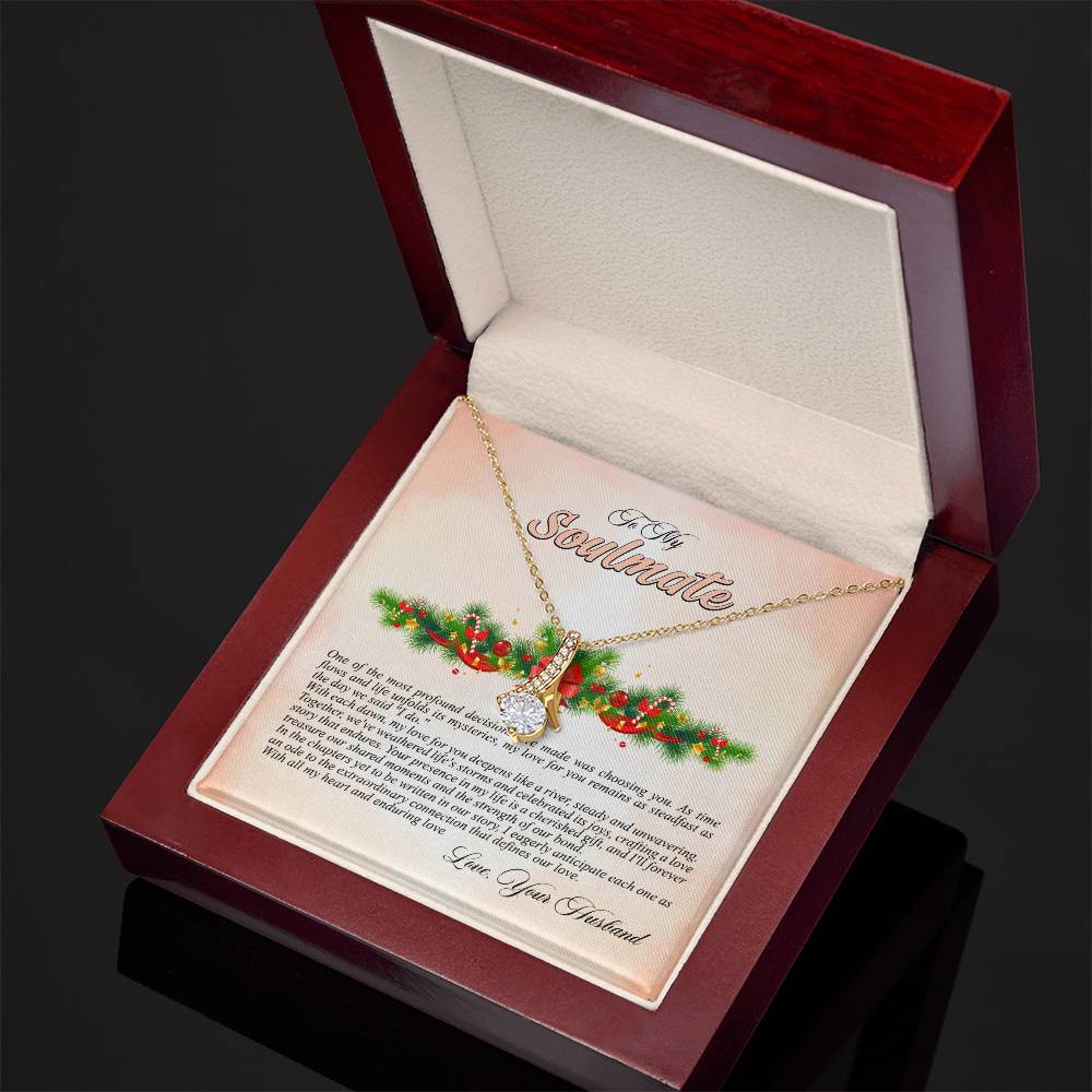 4009c Alluring Beauty Necklace, Gift to my Soulmate with Message Card