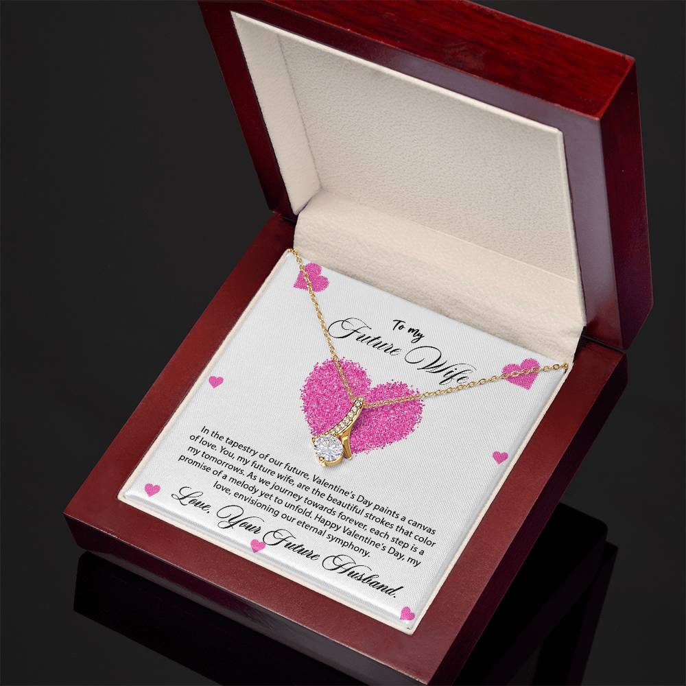 valentine-8d Alluring Beauty Necklace, Gift to my Future Wife with Beautiful Message Card