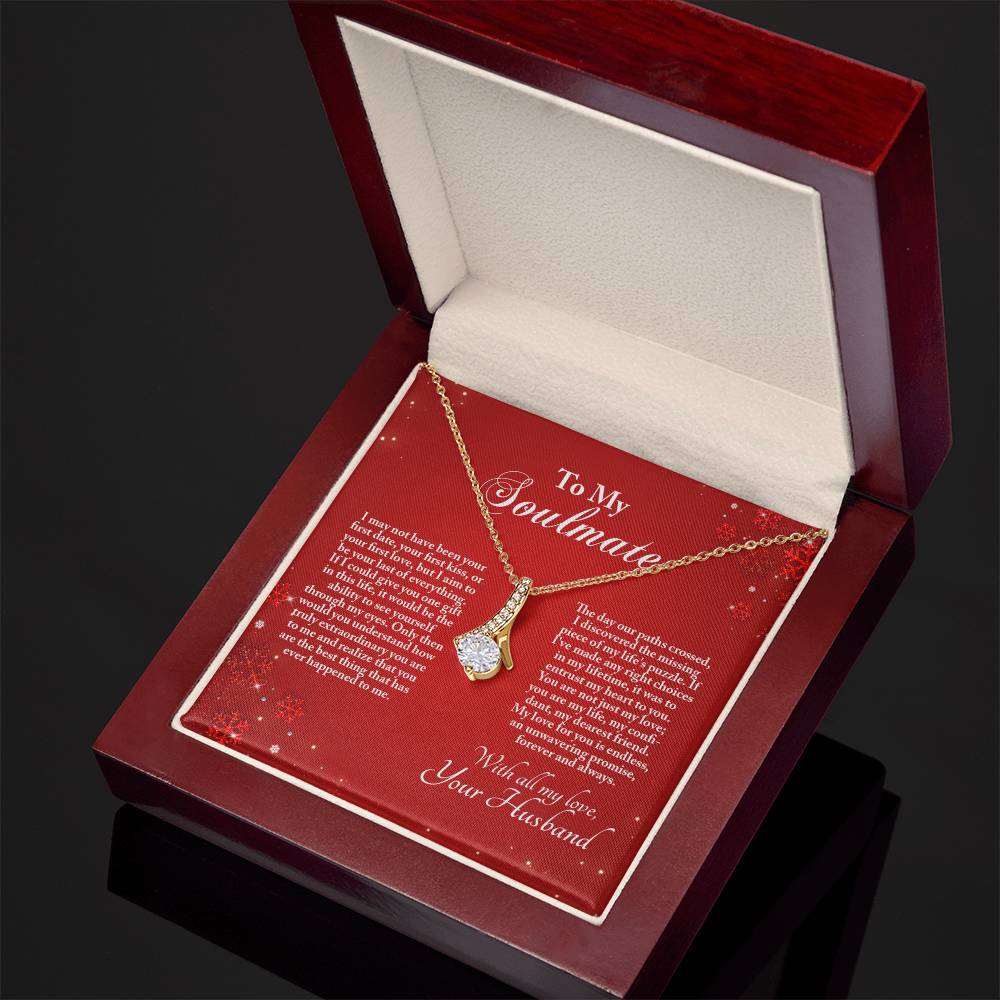 4005b Alluring Beauty Necklace, Gift to my Soulmate with Message Card