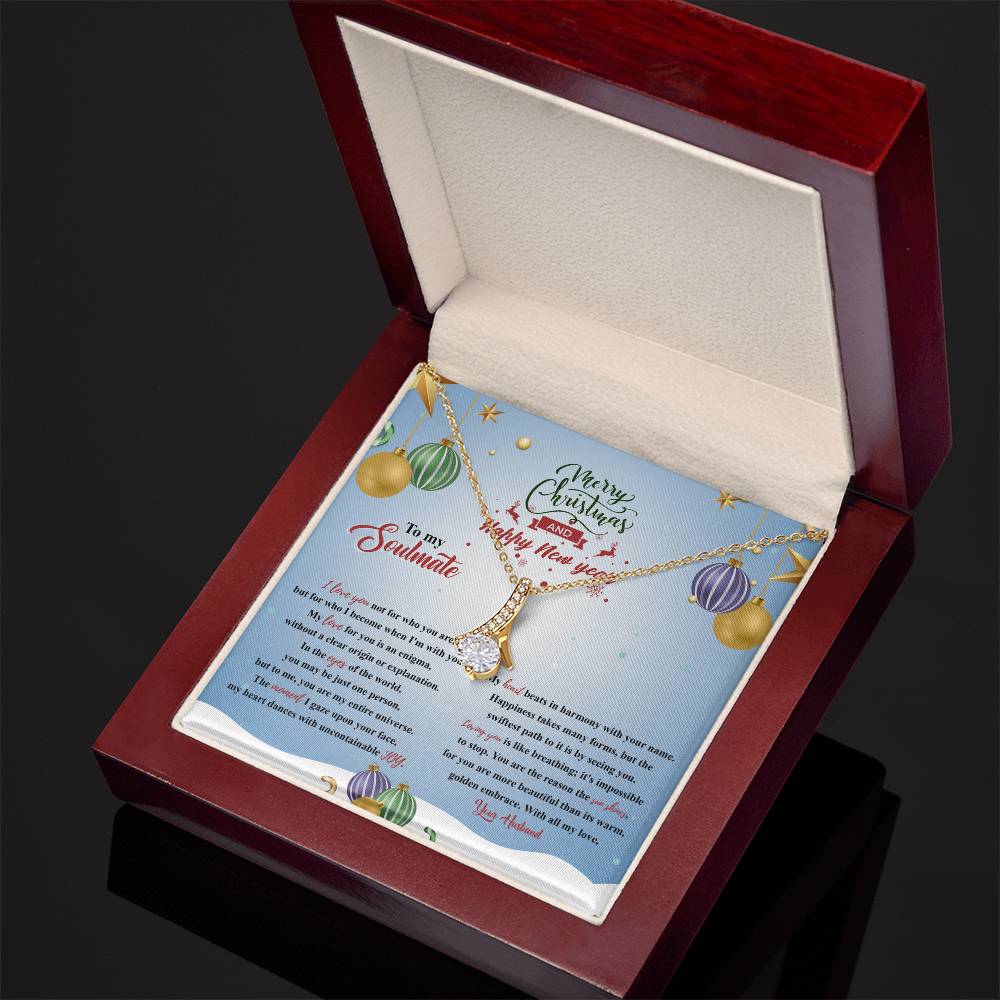 94315a Alluring Beauty Necklace, Gift to my Soulmate with Message Card