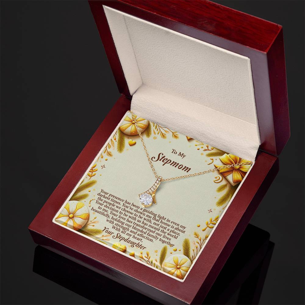 4056c Alluring Beauty Necklace, Gift to my Stepmom with Beautiful Message Card