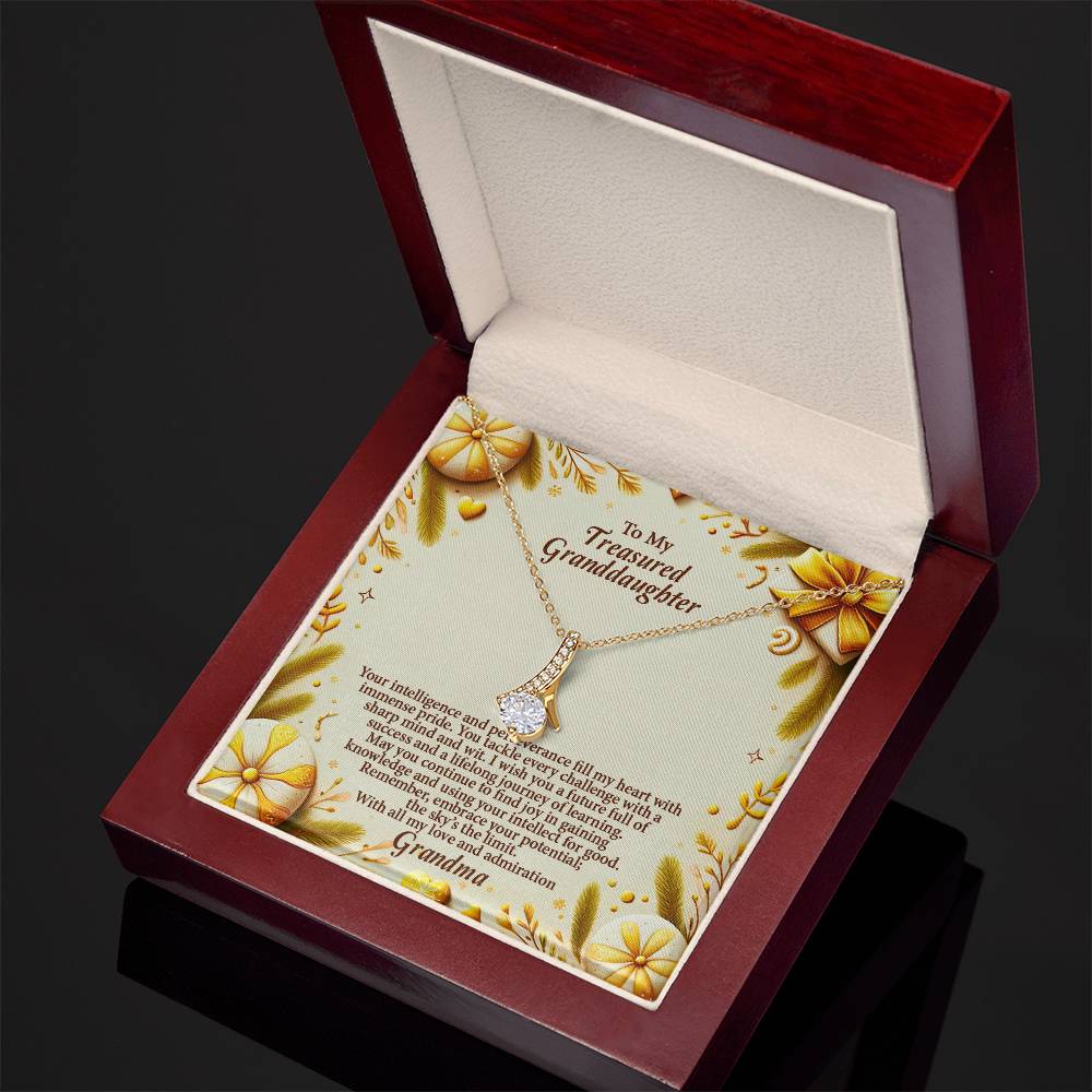 4056b Alluring Beauty Necklace, Gift to my Granddaughter with Beautiful Message Card