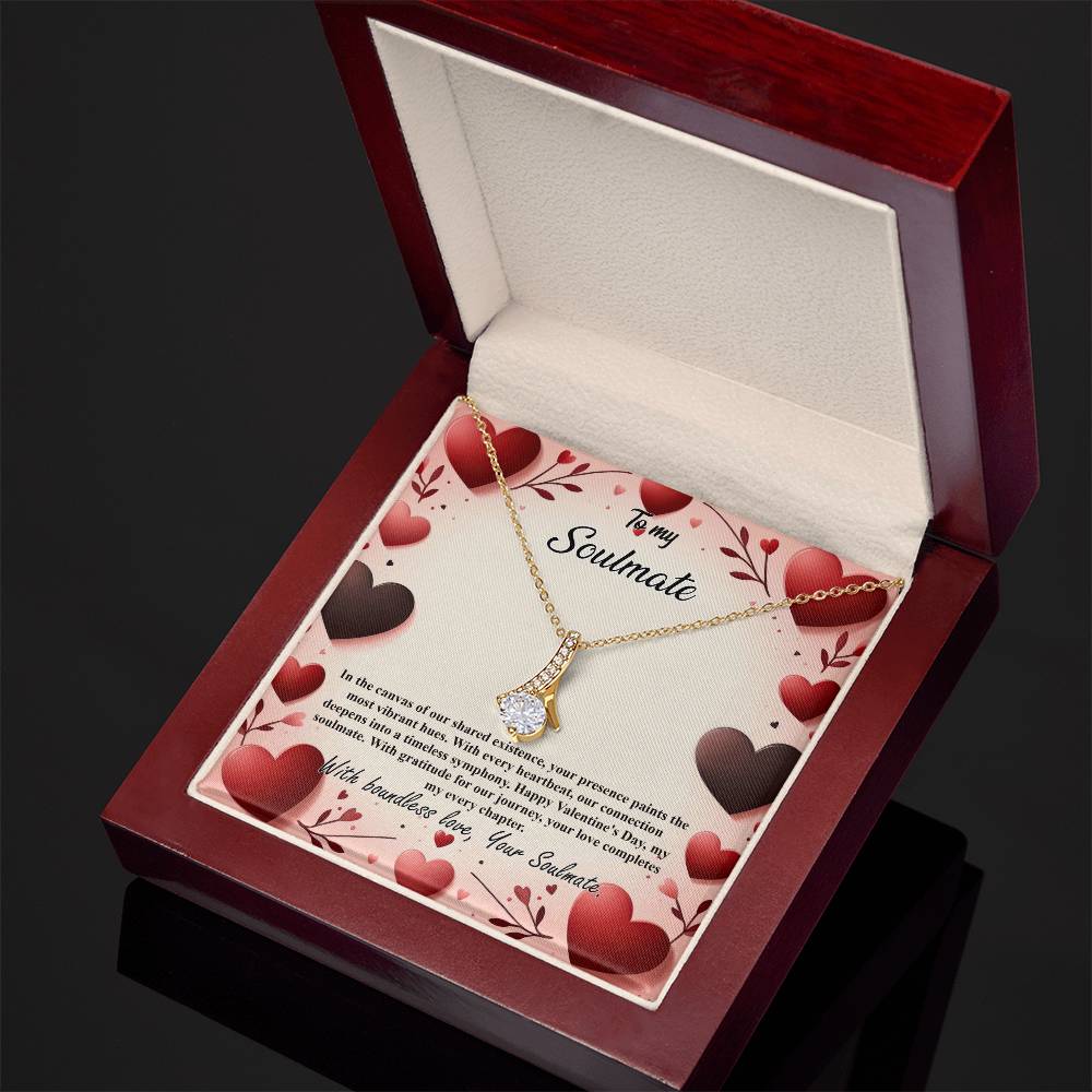 Valentine-st7b Alluring Beauty Necklace, Gift to my Soulmate with Message Card