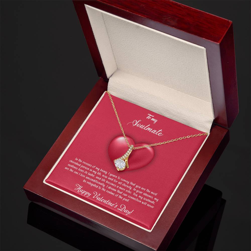 valentine-35b Alluring Beauty Necklace, Gift to my Soulmate with Message Card