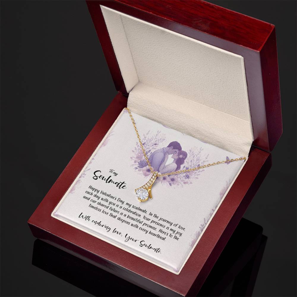 Valentine-st14b Alluring Beauty Necklace, Gift to my Soulmate with Message Card