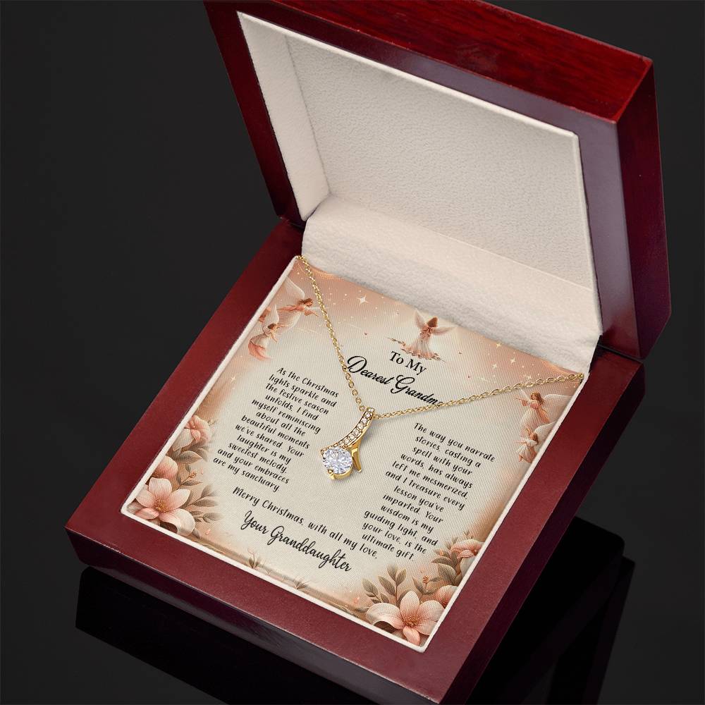 4052c Alluring Beauty Necklace, Gift to my Grandma with Beautiful Message Card