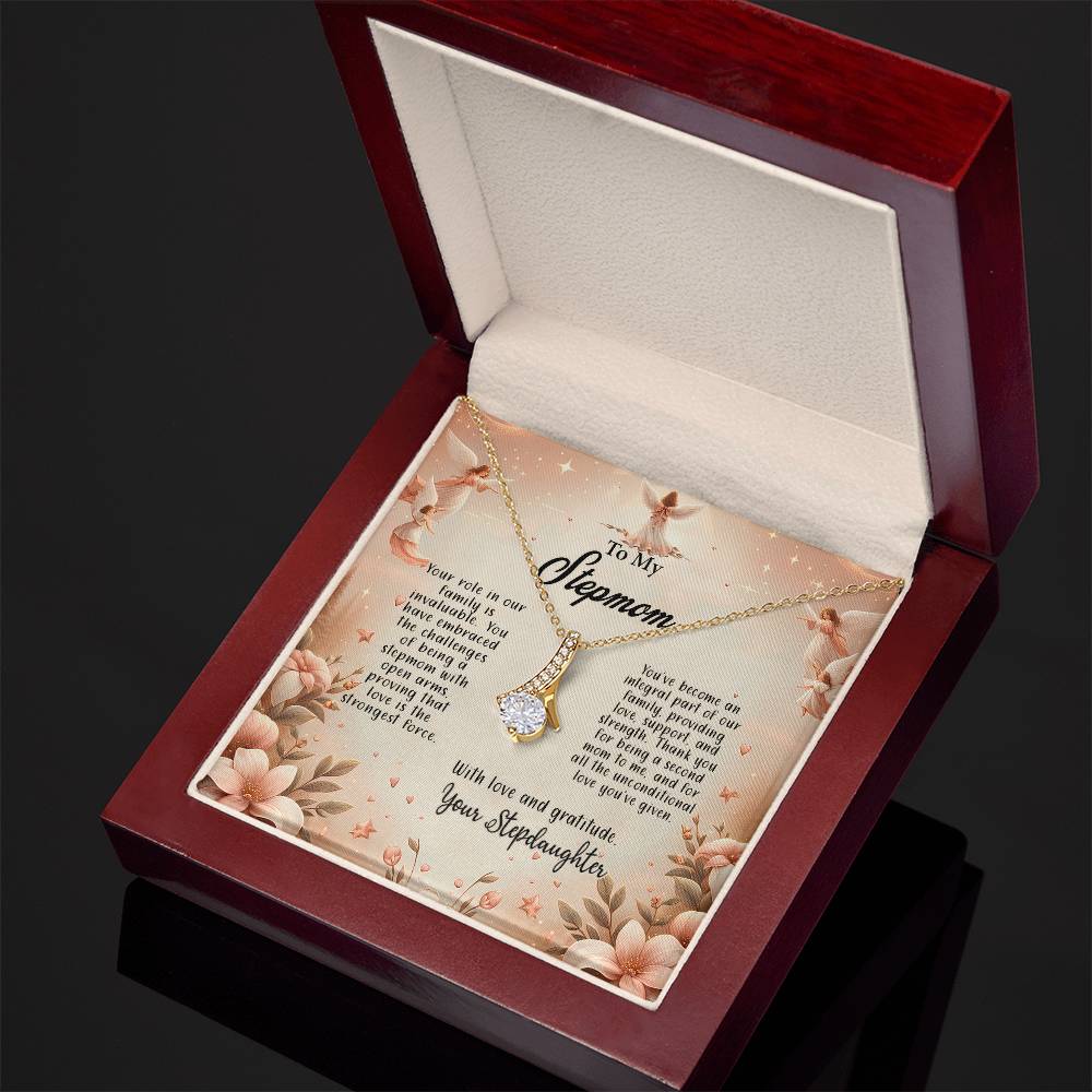 4052b Alluring Beauty Necklace, Gift to my Stepmom with Beautiful Message Card