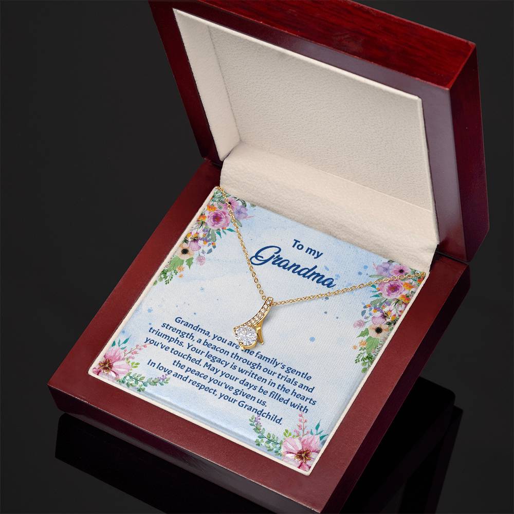 4038b Alluring Beauty Necklace, Gift to my Grandma with Beautiful Message Card