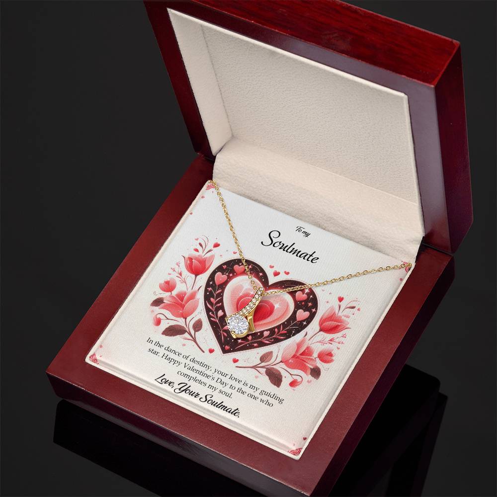 Valentine-st5b Alluring Beauty Necklace, Gift to my Soulmate with Message Card