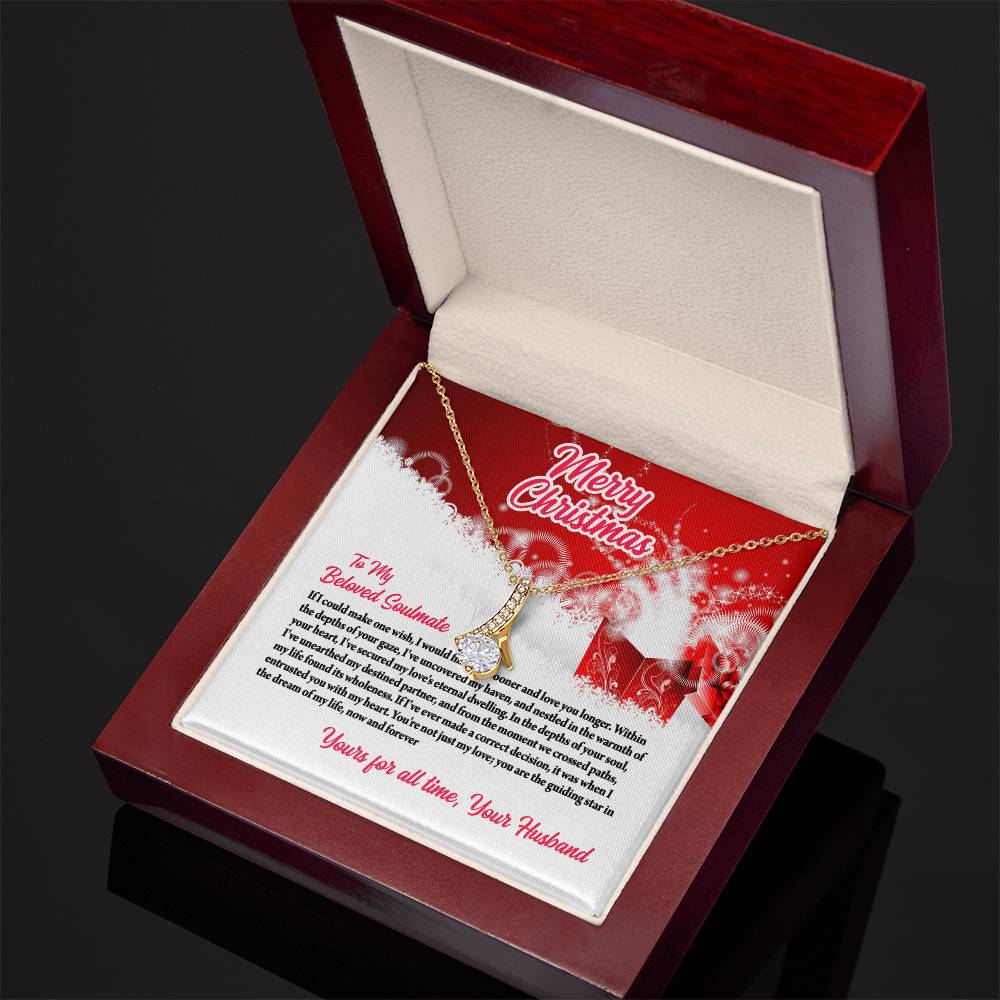 4003c Alluring Beauty Necklace, Gift to my Soulmate with Message Card