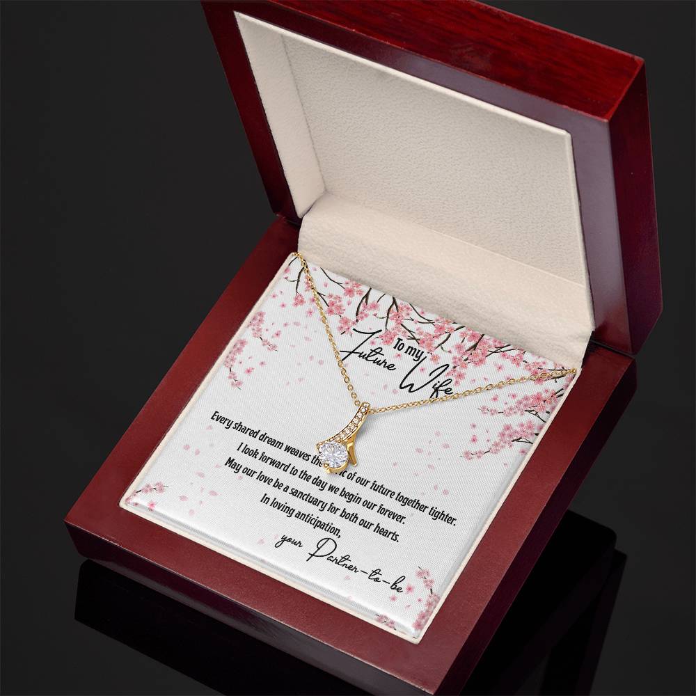 4040 b Alluring Beauty Necklace, Gift to my Future Wife with Beautiful Message Card