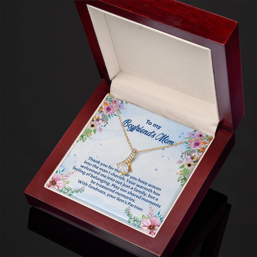 4038d Alluring Beauty Necklace, Gift to my Boyfriend's Mom with Beautiful Message Card