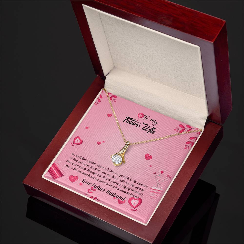 valentine-16d Alluring Beauty Necklace, Gift to my Future Wife with Beautiful Message Card