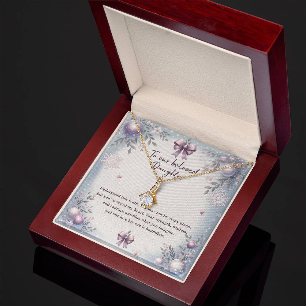 95784 a Alluring Beauty Necklace, Gift to My Daughter with Beautiful Message Card