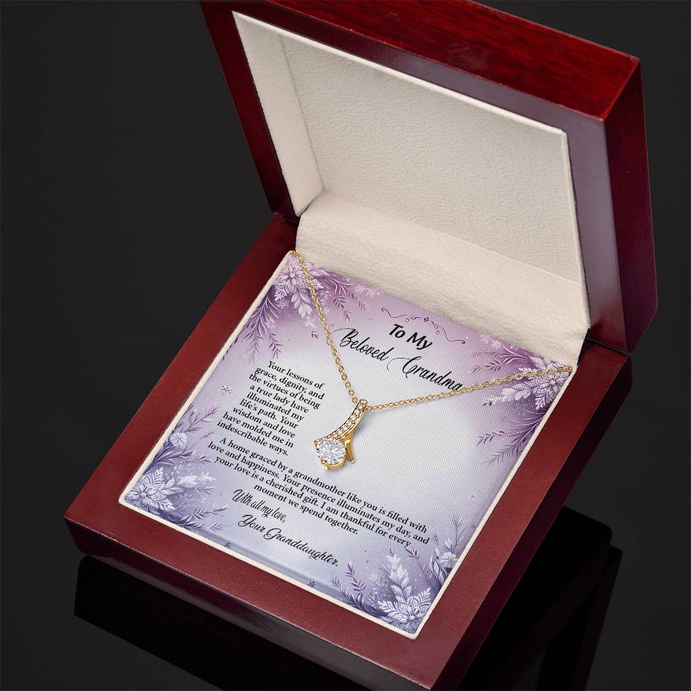 4054a Alluring Beauty Necklace, Gift to my Grandma with Beautiful Message Card