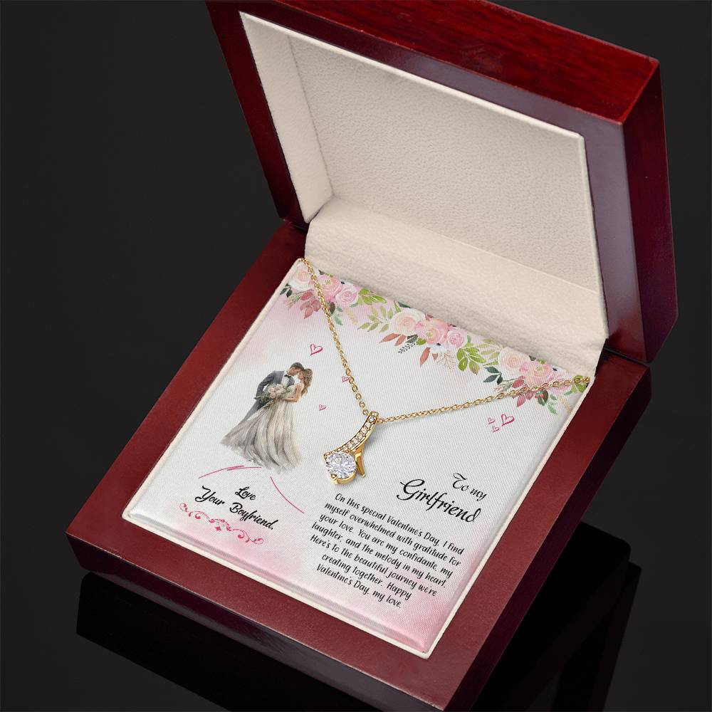 valentine-6c Alluring Beauty Necklace, Gift to my Girlfriend with Beautiful Message Card