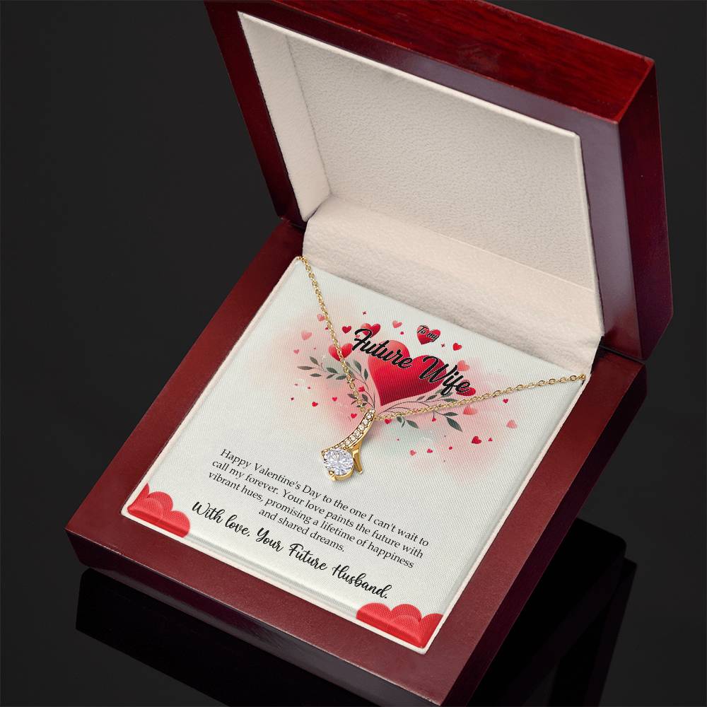 Valentine-st11d Alluring Beauty Necklace, Gift to my Future Wife with Beautiful Message Card