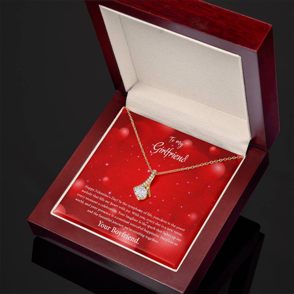 valentine-34c Alluring Beauty Necklace, Gift to my Girlfriend with Beautiful Message Card