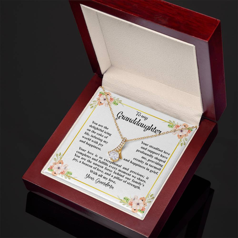 4032c Alluring Beauty Necklace, Gift to my Granddaughter with Beautiful Message Card