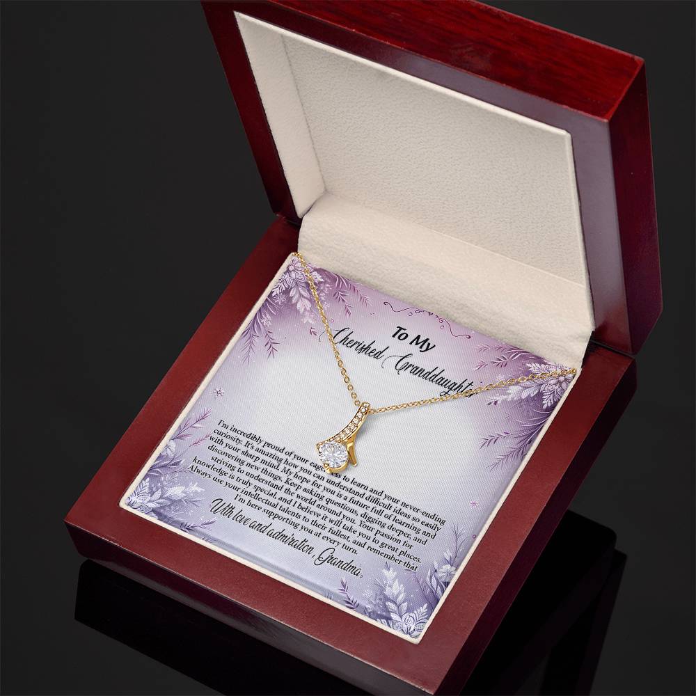 4054c Alluring Beauty Necklace, Gift to my Granddaughter with Beautiful Message Card